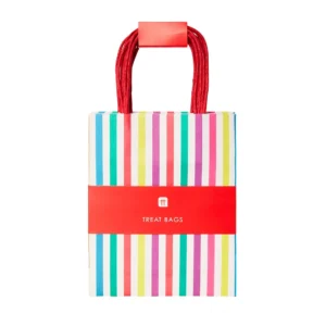 Multi-coloured Stripes Treat Bags 8 Pack