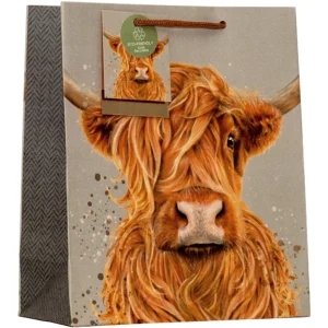 Medium Gift Bag Cedar & Sage - Highland Cow