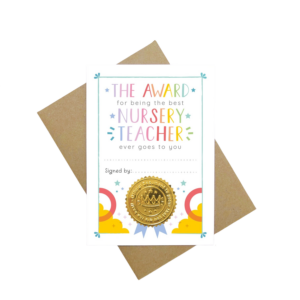 Best Nursery Teacher Certificate Card