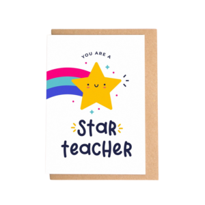 Star Teacher Thank You teacher Card