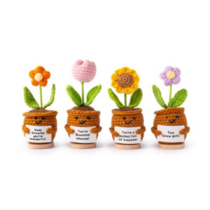 Positive Emotional Support Crochet Flowers 13cm