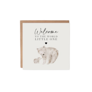 Welcome Little One Bear Greeting Card