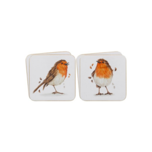 Robin Coasters Set of 2 11cm