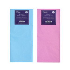 6 Sheets of Blue/Pink Tissue Paper