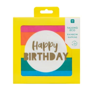 Rainbow Happy Birthday Napkins 20 Pack