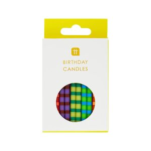 Striped Birthday Candles 24 Pack