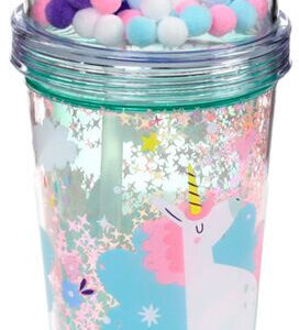 Unicorn Magic Cup & Straw with Charms