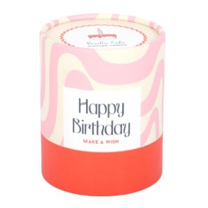 Happy Birthday Vanilla Cake Candle